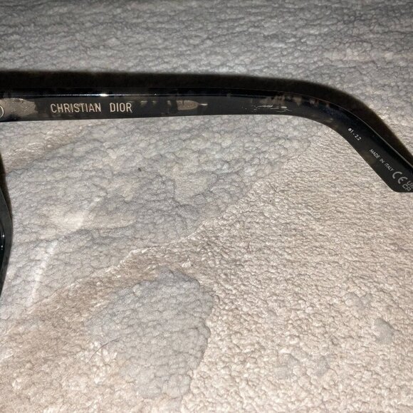 CHRISTIAN DIOR DIORMIDNIGHT S1I 29C0 BLACK MARBLE/BLUE LENS SUNGLASSES 53-18 - Picture 6 of 12